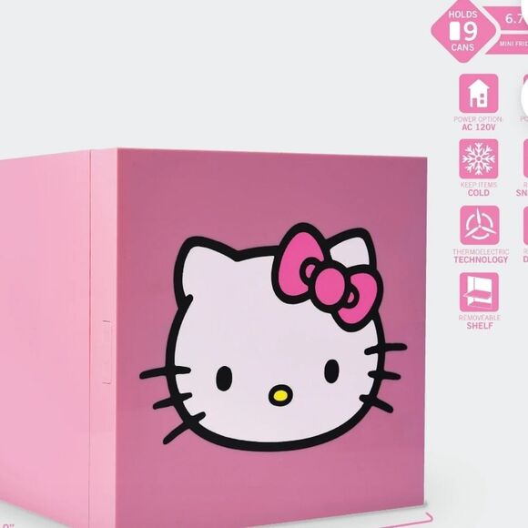 Hello Kitty Mini Fridge Thermoelectric Cooler - Picture 2 of 12